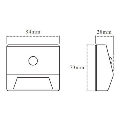 Ledvance - Lampada LED per scale con sensore NIGHTLUX LED/0,25W/3×AAA IP54