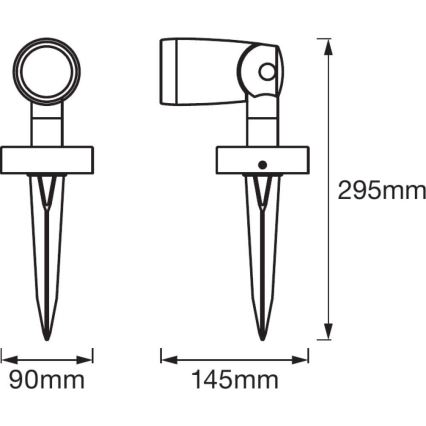 Ledvance - Set di estensione LED RGBW Lampada da esterno SMART+ SPOT LED/4,5W/230V IP65 Wi-Fi