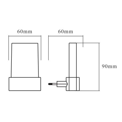 Ledvance - Luce notturna LED con sensore LUNETTA LED/0,28W/230V