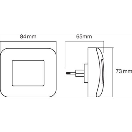 Ledvance - Lampada notturna LED con sensore LUNETTA LED/0,2W/230V 3000K