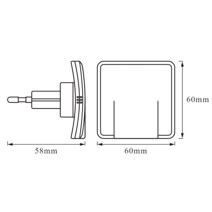 Ledvance - Lampada notturna LED con sensore LUNETTA LED/0,3W/230V 3000K