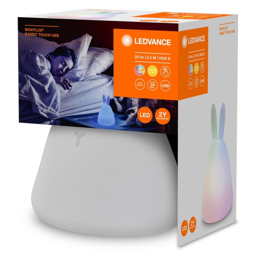 Ledvance - Lampada notturna per bambini LED Touch TOUCH LED/2,5W/5V 1200 mAh