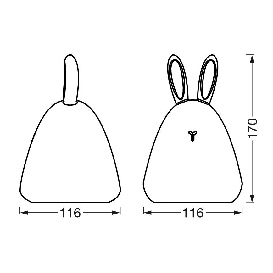 Ledvance - Lampada notturna per bambini LED Touch TOUCH LED/2,5W/5V 1200 mAh