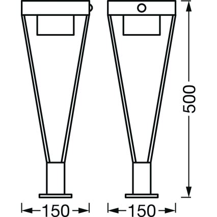 Ledvance - Lampada solare LED da esterno con sensore BOUQUET LED/6W/3,7V 2200 mAh IP44