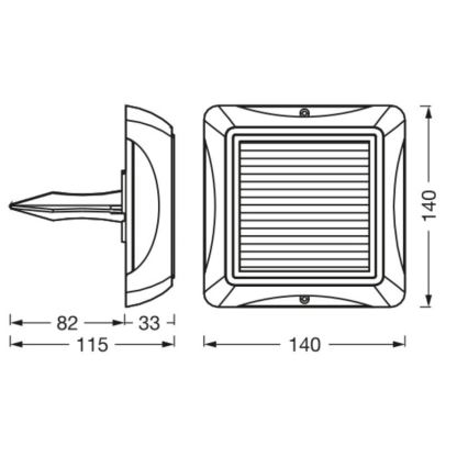Ledvance - LED Dimmerabile solare lampada ENDURA STYLE SOLAR LED/1,2W/3,7V 2000 mAh IP65