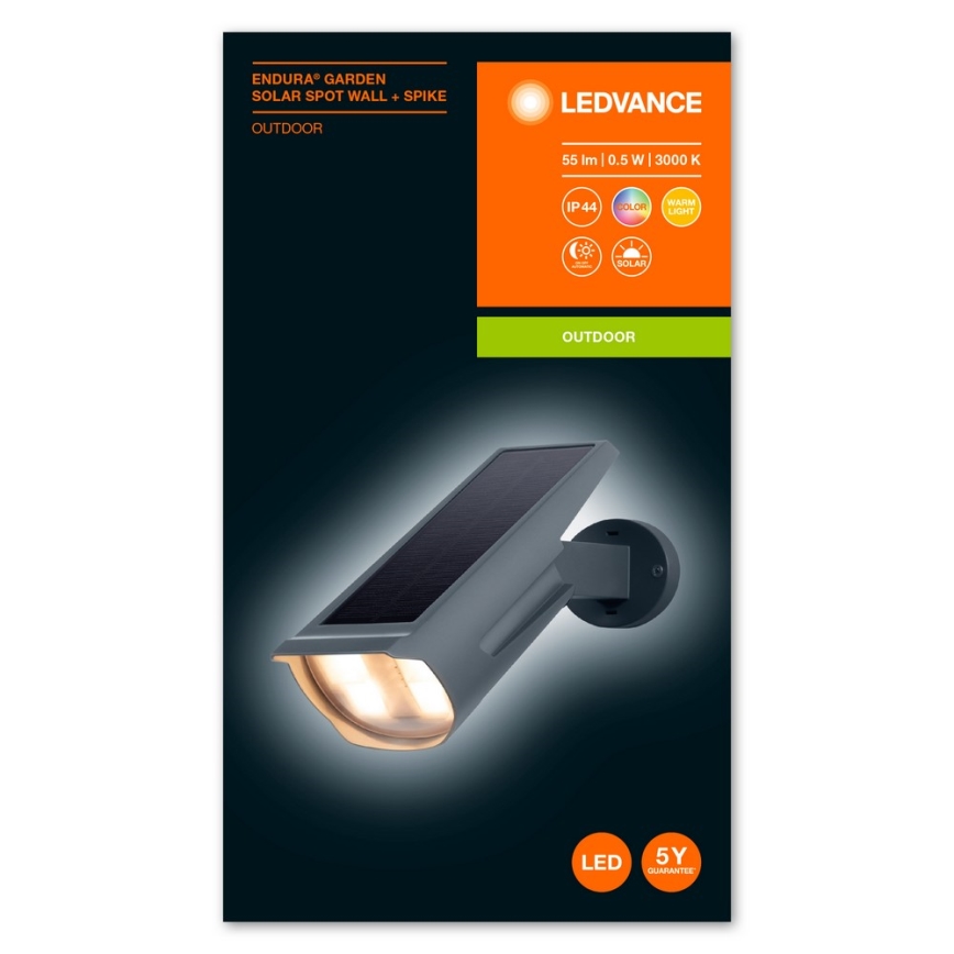 Ledvance - Lampada solare LED RGB ENDURA LED/0,5W/3,6V 1200 mAh IP44
