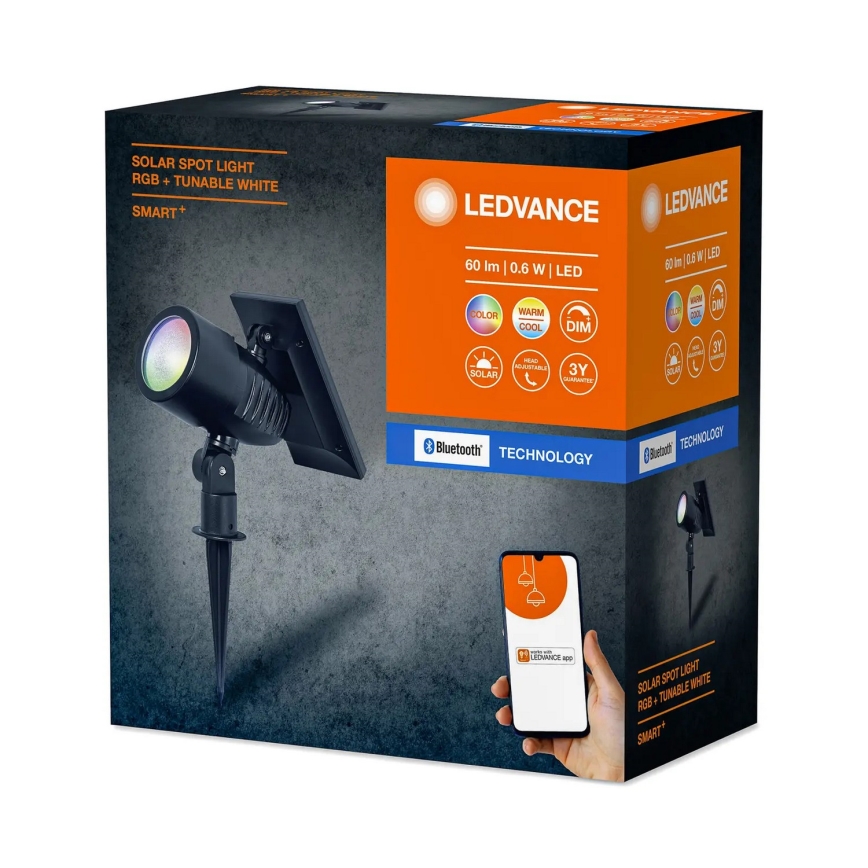 Ledvance - Lampada solare LED RGBW dimmerabile SMART+ SOLAR LED/0,6W/3,7V 2000 mAh 3000-6500K IP44