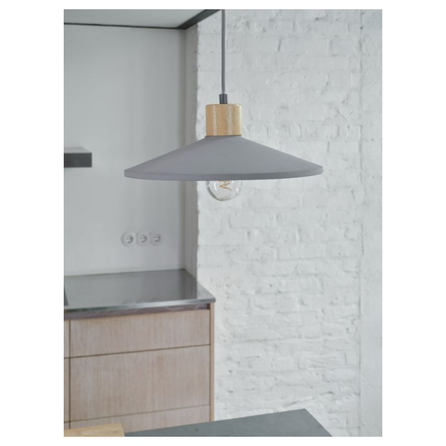Ledvance - Lampadario a sospensione con filo DECOR CONCRETE 1xE27/15W/230V diametro 32 cm calcestruzzo grigio