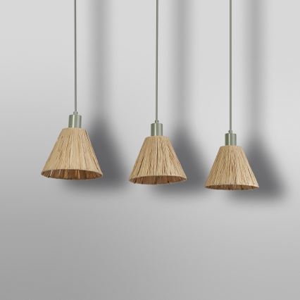 Ledvance - Lampadario a sospensione con filo DECOR RAFFIA 3xE27/15W/230V bastone di rafia