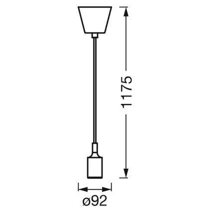 Ledvance - Lampadario a sospensione con filo PENDULUM BELL 1xE27/15W/230V bianco