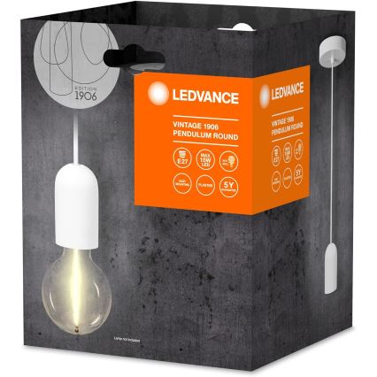 Ledvance - Lampadario a sospensione con filo PENDULUM ROUND 1xE27/15W/230V bianco