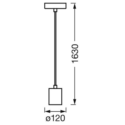 Ledvance - Lampadario a sospensione con filo PENDULUM ROUND 1xE27/15W/230V bianco