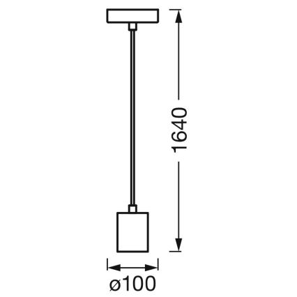 Ledvance - Lampadario a sospensione con filo PENDULUM ROUND 1xE27/15W/230V cromo opaco