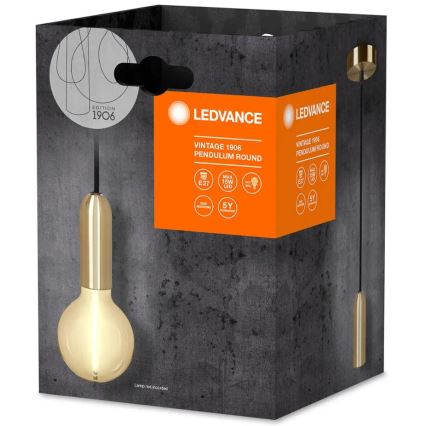 Ledvance - Lampadario a sospensione con filo PENDULUM ROUND 1xE27/15W/230V oro