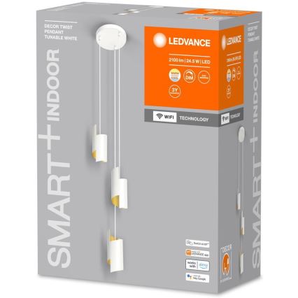 Ledvance - Lampadario LED dimmerabile su filo SMART+ DECOR 3xLED/8W/230V bianco Wi-Fi