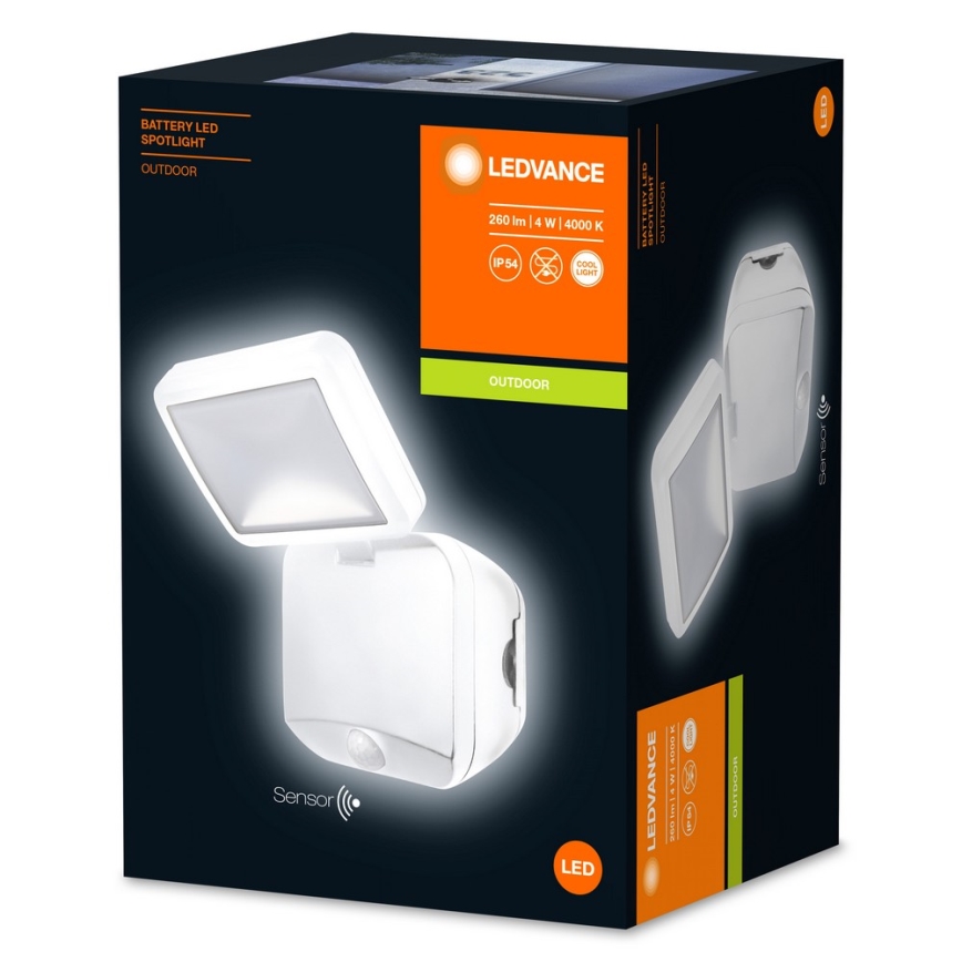 Ledvance - LED Applique da esterno con sensore BATTERY LED/4W/4xD IP54
