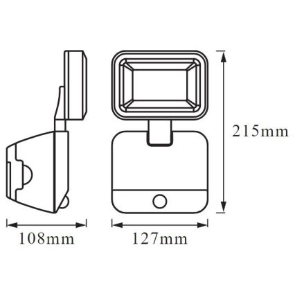 Ledvance - LED Applique da esterno con sensore BATTERY LED/4W/4xD IP54