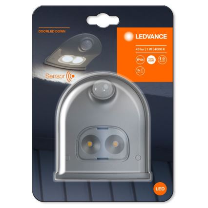 Ledvance - LED Applique da esterno con sensore DOORLED LED/1W/3xAA IP54