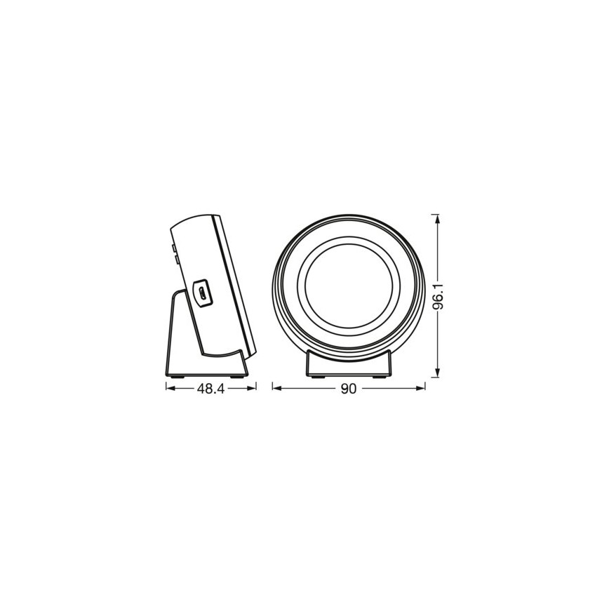 Ledvance - LED Digitale orologio con retroilluminazione NIGHTLUX LED/0,3W/5V 1000mAh 3000/4000/6500K