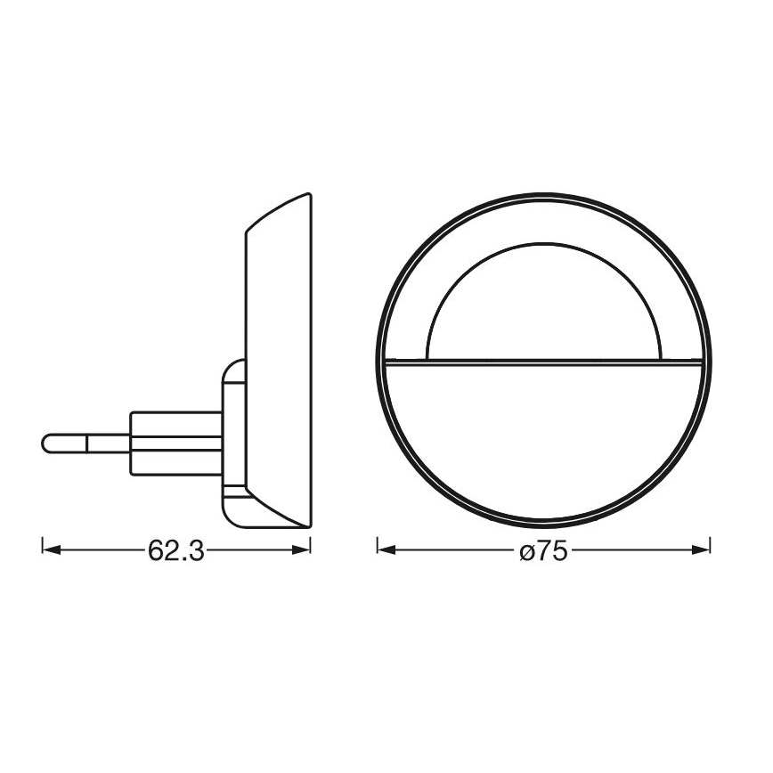 Ledvance - LED Dimmerabile luce notturna LUNETTA LED/0,7W/230V