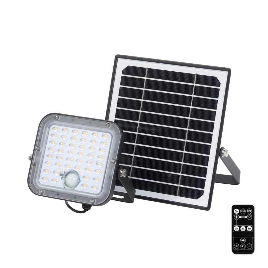 Ledvance - LED Faro solare dimmerabile con sensore di movimento e crepuscolare FLOOD SPLIT LED/10W/3,2V 5000 mAh IP65 + telecomando
