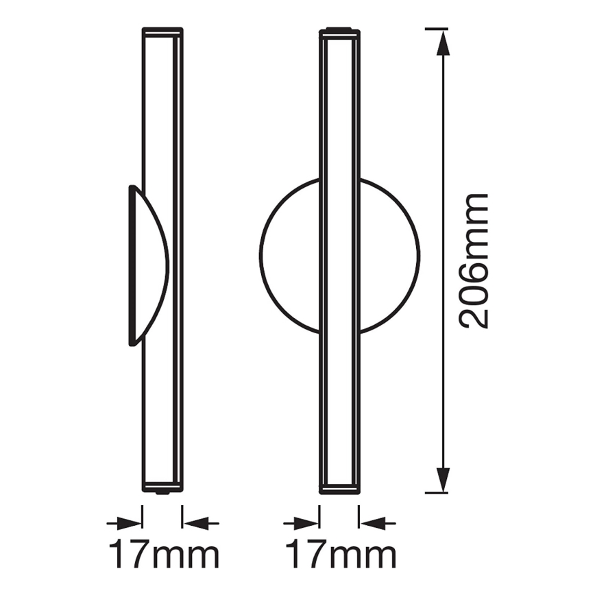 Ledvance - LED Illuminazione specchio dimmerabile LEDSTIXX LED/2W/Li-Ion 800 mAh IP44 CRI 90