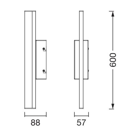 Ledvance - LED Dimmerabile touch specchio illuminazione ORBIS MIRROR LED/10W/230V 60 cm 3000/4000K IP44