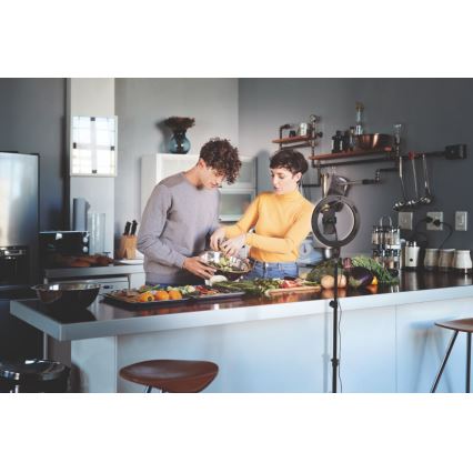 Ledvance - Lampada da terra dimmerabile a LED con un supporto e supporto per vlogging LED/6W/USB 3000/4000/6500K