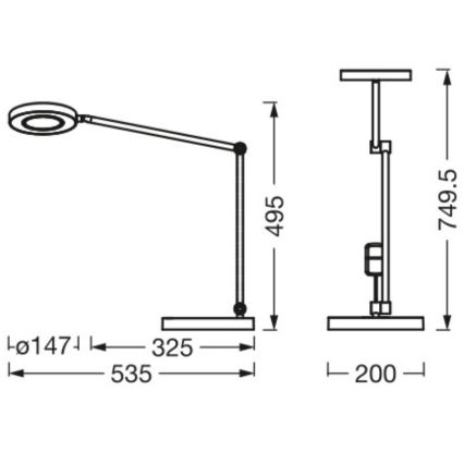 Ledvance - Lampada da tavolo LED dimmerabile con funzione Touch SUN@HOME LED/20W/230V 2200-5000K CRI 95 Wi-Fi