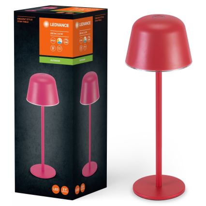 Ledvance -LED Lampada ricaricabile da esterno dimmerabile TABLE LED/2,5W/5V IP54 rosso