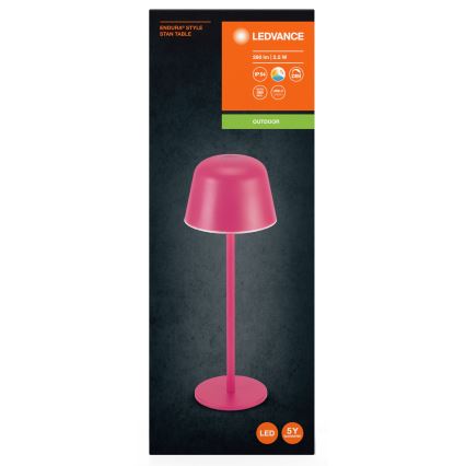 Ledvance -LED Lampada ricaricabile da esterno dimmerabile TABLE LED/2,5W/5V IP54 rosso