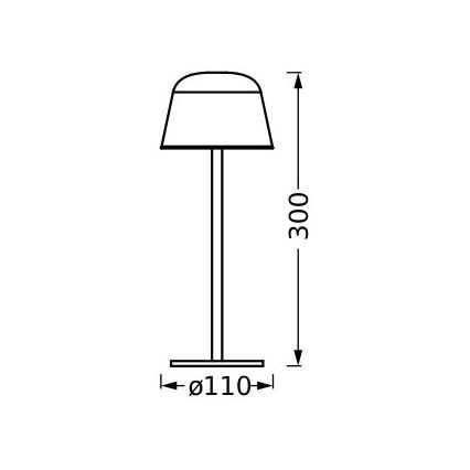 Ledvance -LED Lampada ricaricabile da esterno dimmerabile TABLE LED/2,5W/5V IP54 rosso