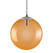 Ledvance - LED Lampadario su filo BUBBLE 1xE27/8W/230V arancio d. 30 cm