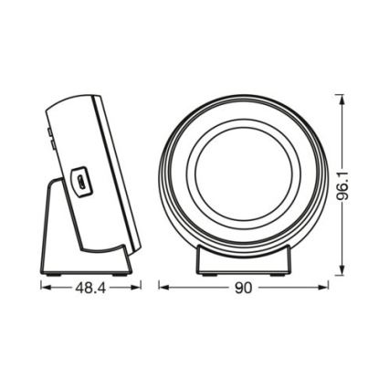 Ledvance - Orologio digitale LED con retroilluminazione NIGHTLUX LED/0,3W/5V 1000mAh 3000/4000/6500K