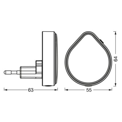 Ledvance - LED Presa di orientamento dimmerabile LUNETTA LED/0,5W/230V