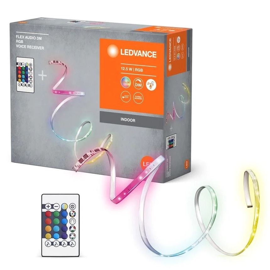 Ledvance - LED RGB Striscia dimmerabile FLEX AUDIO 3m LED/12,5W/230V + telecomando