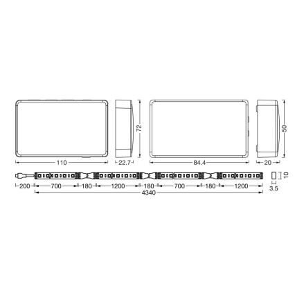 Ledvance - LED RGB Striscia dimmerabile per TV SYNCH BOX FLEX SMART+ MAGIC 4,5m LED/18W/230V Wi-Fi