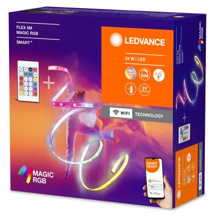 Ledvance - LED RGB Striscia dimmerabile SMART+ MAGIC FLEX 5m LED/24W/230V Wi-Fi + telecomando