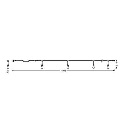 Ledvance - Catena LED RGBW dimmerabile da esterno SMART+ STRING 12xLED/0,37W/230V IP44 Wi-Fi