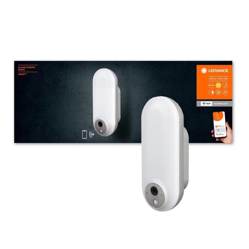 Ledvance - LED RGBW Dimmerabile lampada da parete con sensore per esterno e camera SMART+ LED/15W/230V Wi-Fi IP44