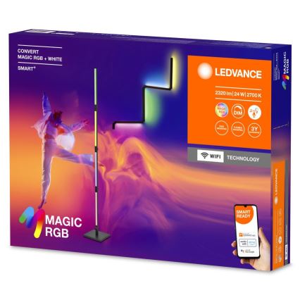 Ledvance - LED RGBW Lampada da terra con dimmer 2in1 SMART+ MAGIC LED/24W/230V Wi-Fi