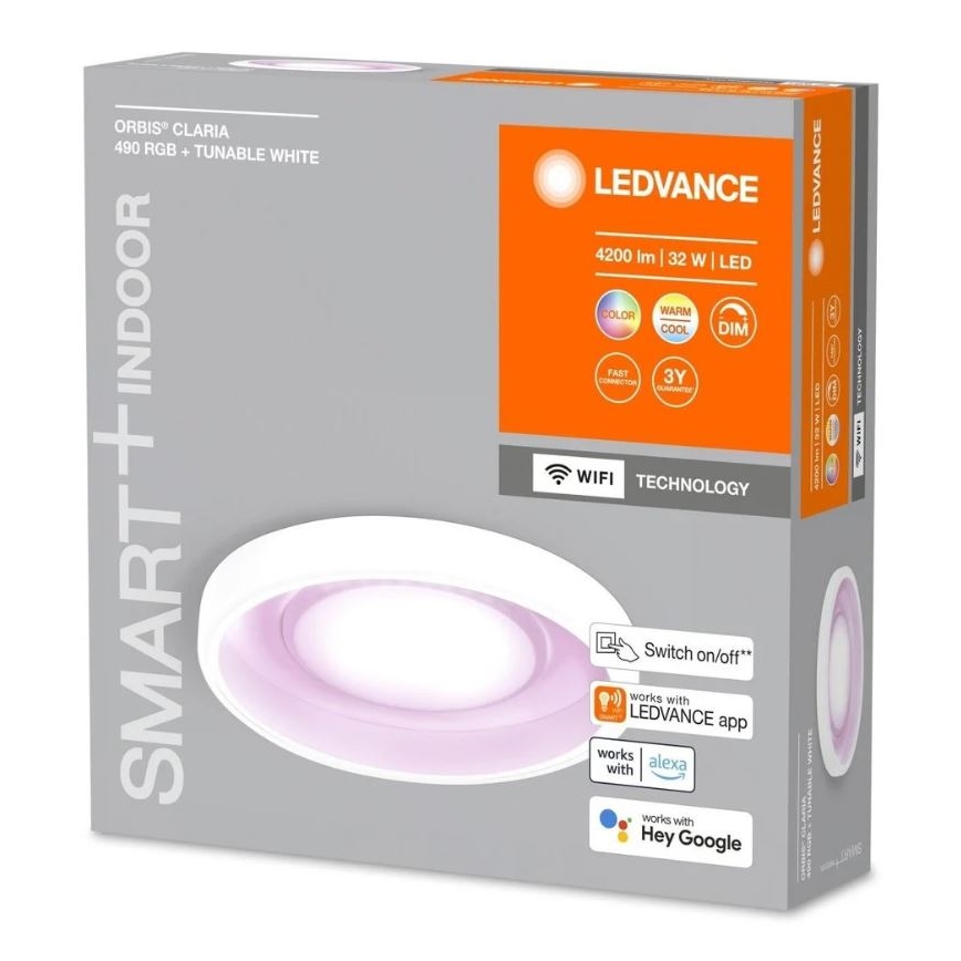 Ledvance- LED RGBW Plafoniera dimmerabile SMART+ CLARIA LED/32W/230V 2700-6500K Wi-Fi