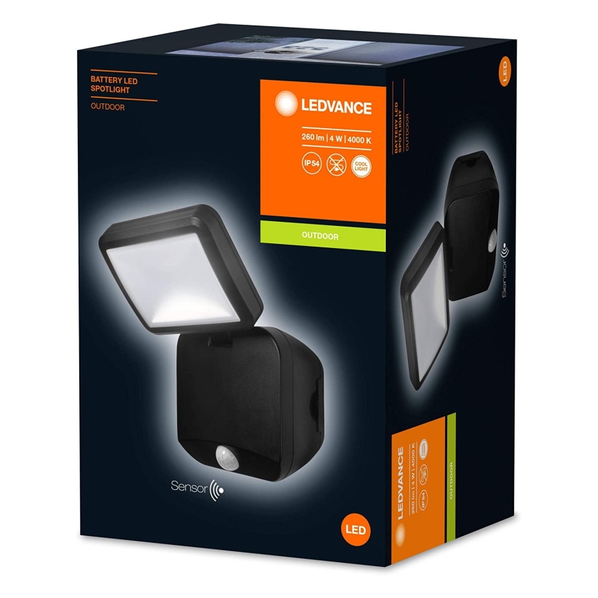 Ledvance - LED Riflettore da muro per esterni con sensore SPOTLIGHT LED/4W/4xD IP54
