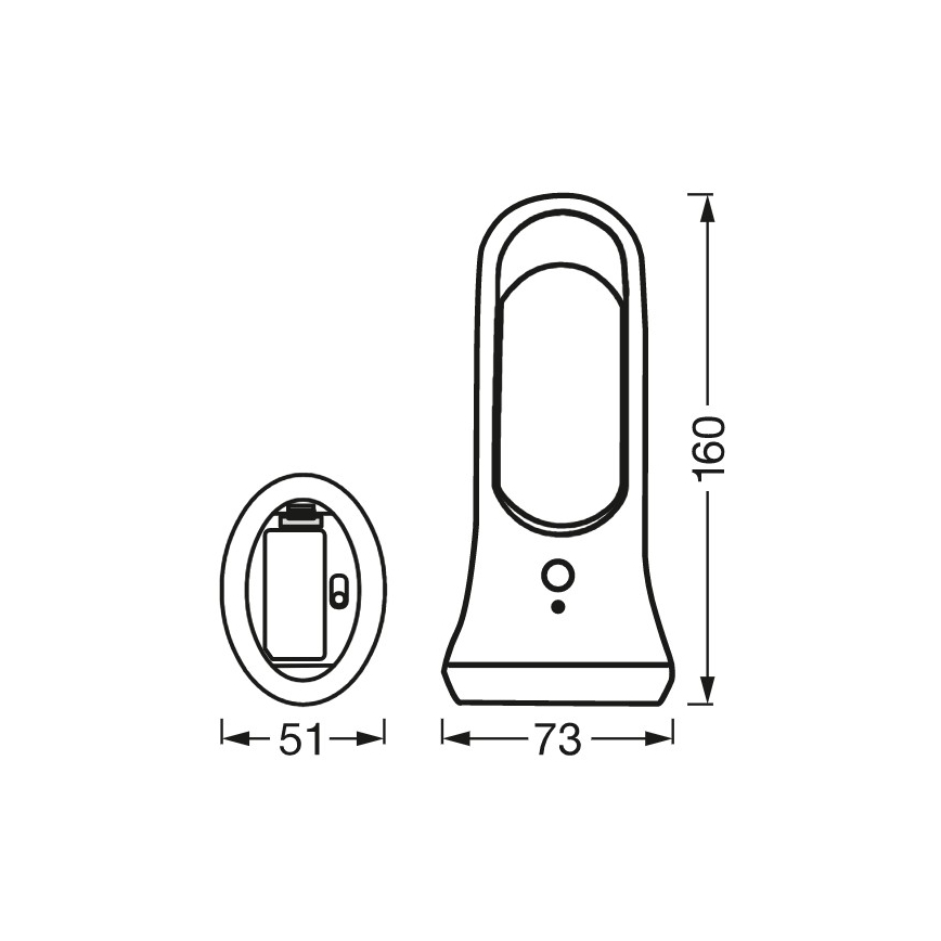 Ledvance - Luce di orientamento a LED con sensore MOBILE LED/0,7W/4xAAA