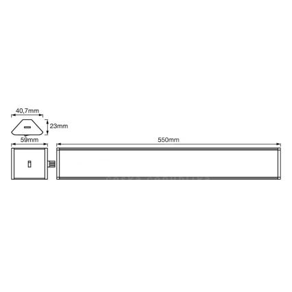 Ledvance - Luce di sottolineatura a LED dimmerabile con sensore CORNER LED/8W/230V