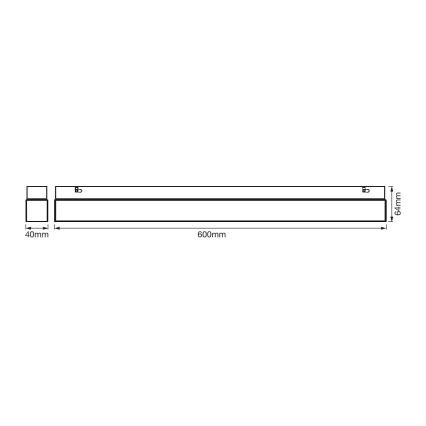 Ledvance - Luce LED per specchio da bagno SQUARE LED/14W/230V IP44 3000/4000K CRI 90 Ra