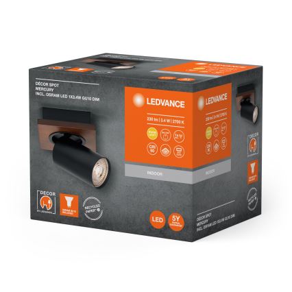 Ledvance - Luce Spot da parete a LED DECOR MERCURY 1xGU10/3,4W/230V