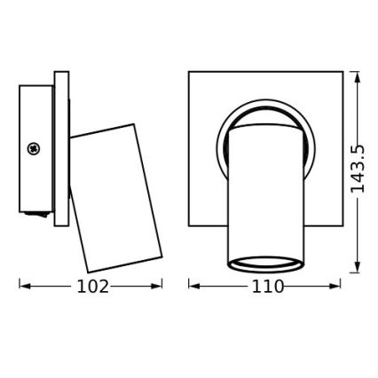 Ledvance - Luce Spot da parete a LED DECOR MERCURY 1xGU10/3,4W/230V