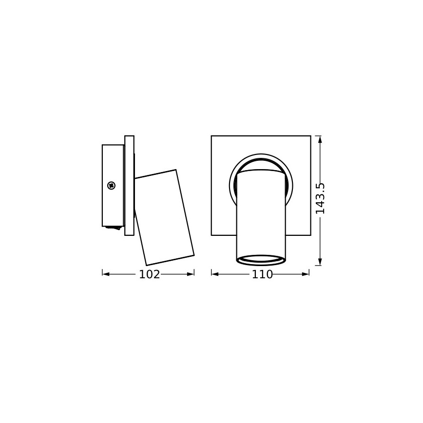 Ledvance - Luce Spot da parete a LED DECOR MERCURY 1xGU10/3,4W/230V