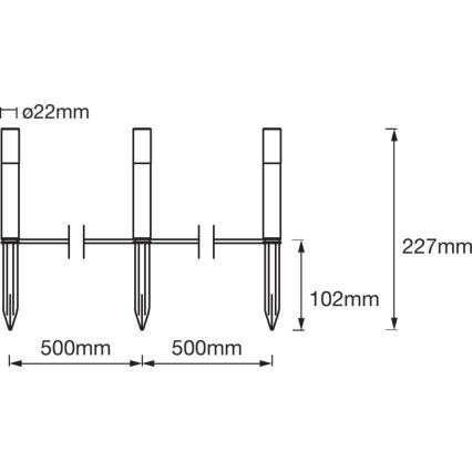 Ledvance - PACK 3x Lampada LED RGB per esterno SMART+ MINI 3xLED/1.9W/230V IP44 Wi-Fi